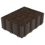 Плитка модульная Брус (садовая) (400×300×15мм) (9шт, 1м2) (шоколад)