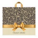 Пакет петлевой 340*400*0,070 ПВД Бежевый узор /50/300   н00128915