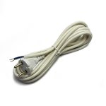 Шнур с вилкой 3м ПВС 2*1,5 б/з белый