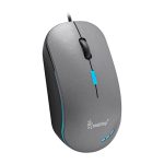 Мышь проводная Smartbuy 288 беззвучная с подсветкой, серый металлик (1/40)