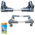 Подставка подвижная на колесах 60х60см 138кг оцинкованная для хол-ков и стир маш с регул (1/10)