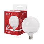 Лампа LED декоративный шар 30Вт Е-27 4000К 220V 3000Лм 125мм GL-125-VC IN HOME