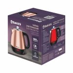 Чайник эл. SAKURA SA-2188CB 1,8л, 1800Вт, сьемная крышка, нерж/медь/черный