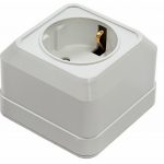 Розетка 1 с/з с/ш о/у белый BOLLETO 7028x IN HOME (10/200)