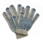 Перчатки х/б с ПВХ 4 нитки 10 класс белые (10/500)