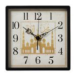 Часы настенные МЕЧЕТЬ квадрат 30*30см, корпус черный (1/10)