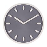 Часы настенные РУБИН КЛАССИКА d=30см, корпус серый+белый, светящиеся в темноте