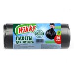 Мешки для мусора 30л 30шт/рулон арт 750 Wikky Классик черные (1/150)