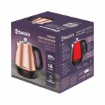 Чайник эл. SAKURA SA-2188RB 1,8л, 1800Вт, нерж. сталь, диск, красный/черный