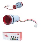 Индикатор тока и напряжения 0-100А / 60-500 размер 22,5мм круглая (10/500)