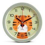 Будильник РУБИН ТИГРЕНОК кварц d=15см, корпус оливковый (1/20)