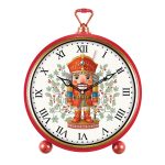 Часы настенно-настольные ЩЕЛКУНЧИК 26*32 см, корпус красный с золотом