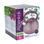 Чайник для плит со свистком ALPENKOK АК-520 3л, нерж, индукционное дно (1/12)