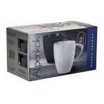 Набор кружек ALPENKOK AK4-0006 2 предмета FLAT WHITE collection 360мл, подарочная упаковка (1/16)