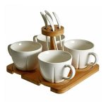 Набор чайный ALPENKOK AK5-001 12 предметов, 4 персоны 200мл, на бамбуковой подставке (1/12)