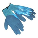 Перчатки нейлоновые синий латекс водонепроницаемый #989+1 (12/840)