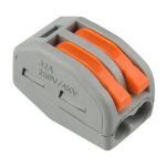 Строительно-монтажная клемма СМК 222-412 2-проводная серая 0,08-2,5/4мм REXANT (50шт/уп)