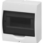 Бокс ЩРН-П-8 модулей, навесной, пластик, белый, дымчатая дверца, без шин, IP41 TDM