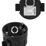 Установочная коробка СП D68х42 мм, саморезы, стыковочные узлы, черная, IP20, инд. штрихкод TDM