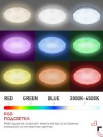 Светильник светодиодный с пультом 125Вт 3000-6500К 10000Лм COMFORT DIAMOND-RGB 500*105 IN HOME