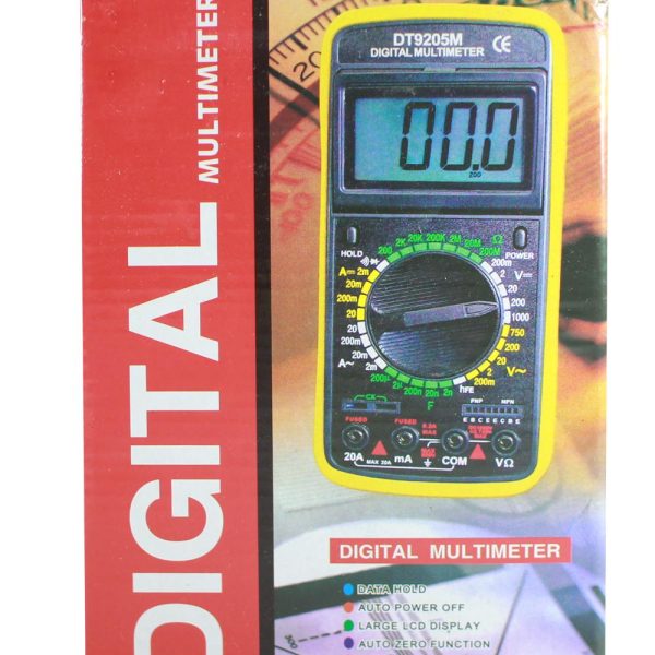 Мультиметр (тестер) DT-9205A, =20А, =1000V, ~20A, ~750V, кОм, F (1/40)
