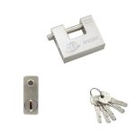 Замок амбарный 84мм закрытый стальной (1/24)