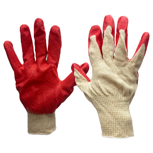 Перчатки х/б 13 класс одинарный латексный облив, красный ЛАЙТ арт AM_ct24l1 (10/300)