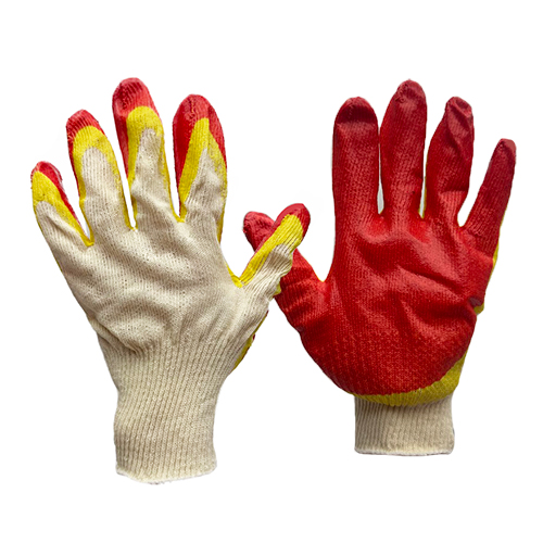 Перчатки х/б 13 класс двойной латексный облив, красный ЛАЙТ арт AM_ct25l2 (10/300)