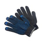 Перчатки х/б с ПВХ размер 9 черные ct21pd (10/250)