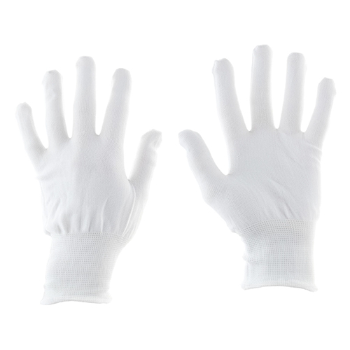 Перчатки полиэфирные с ПВХ 15 класс размер 9-11 белые арт nl11pd (10/120)