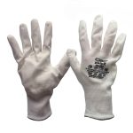 Перчатки полиэфирные 13 класс белые полиуретановое покрытие р-р 10 эконом polyX арт 93-243 (10/250)