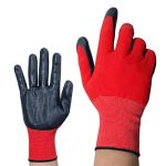 Перчатки полиэфирные 15 класс красные, с черным нитрил покрытием ладони р-р 10 арт 23-103 nl13nt (5)