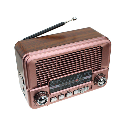 Приемник RX-7070BT/6060 3 band FM/AM/SW аккум 18650, шнур microUSB, USB, TF, Bluetooth