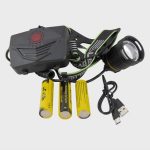 Фонарь налобный аккум LED HT-183-3-TG 1 ярк., 3 акк.18650, шнур TYPE-C, вых.USB, с индикатором, zoom