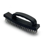 Щетка по металлу 4-х рядная черная с круглой ручкой (1/12/120)