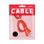 Дата-кабель Smartbuy MicroUSB кабель в резин. оплетке Gear, 1 м.,