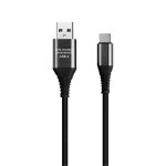 Дата-кабель Smartbuy Type C кабель в рез.оплет. Gear, 1м. мет.након.,