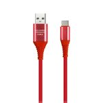 Дата-кабель Smartbuy Type C кабель в рез.оплет. Gear, 1м.мет.након.,