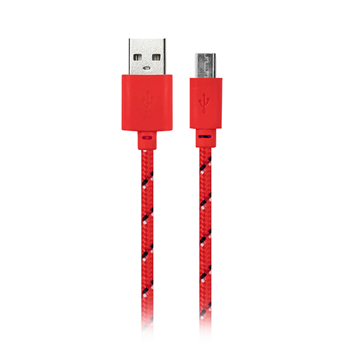 Дата-кабель Smartbuy USB - micro USB, нейлон, длина 1 м, красный (iK-12n red) Дата-кабель Smartbuy USB - micro USB, нейлон, длина 1 м, красный (iK-12n red)