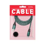 Кабель для зарядки и передачи данных, супертолстый BOLD MICRO USB мятный, 3А, TPE, 1 м, Smartbuy (IK