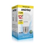 Лампа LED шар 12Вт E27 3000К G45 Smartbuy