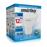 Лампа LED GU10 12Вт 6000K Smartbuy