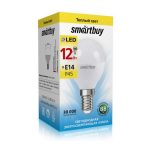 Лампа LED шар 12Вт E14 3000K P45 Smartbuy