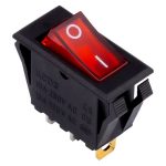 Выключатель клавишный 250В 16А (3с) ON-OFF красный с подсветкой Smartbay