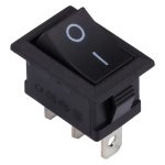 Выключатель клавишный 250В 6А (4с) ON-OFF черный Smartbay