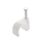 Скоба для кабеля 9мм круглая, белая Smartbuy