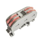 Строительно-монтажная клемма с рычажками на DIN-рейку проходная 2 полюса 0,08-4 мм2 (SBE-dincwcc-2)