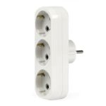 Тройник 3 с/з плоский 16А 250B Smartbuy (SBE-16-A02-3z)/100