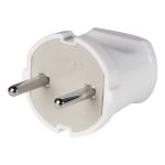 Вилка б/з прямая белая 10А 250В Smartbuy (1/720)