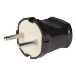 Вилка б/з прямая черная 10А 250В Smartbuy (1/720)